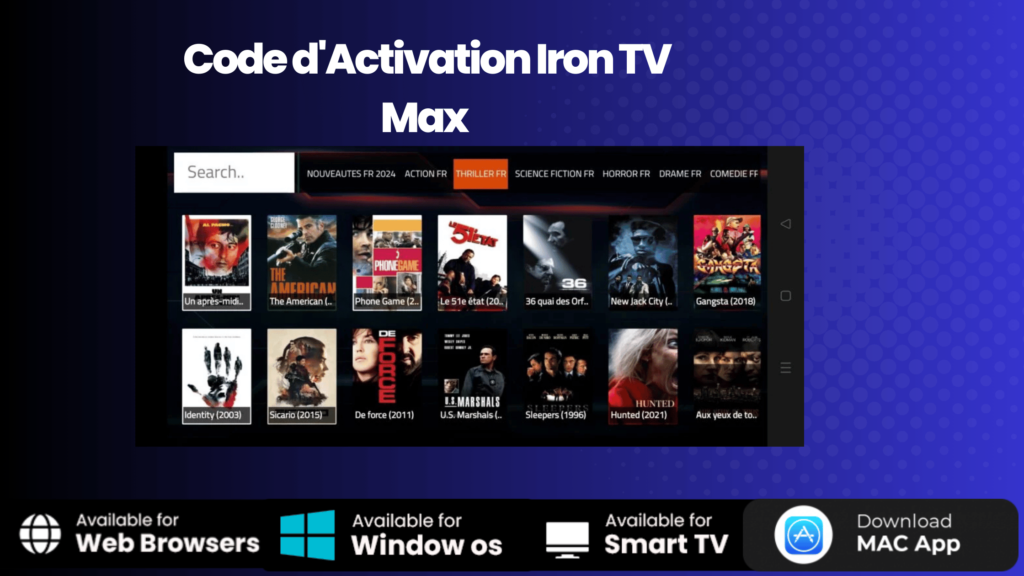 Code d'Activation Iron TV Max 