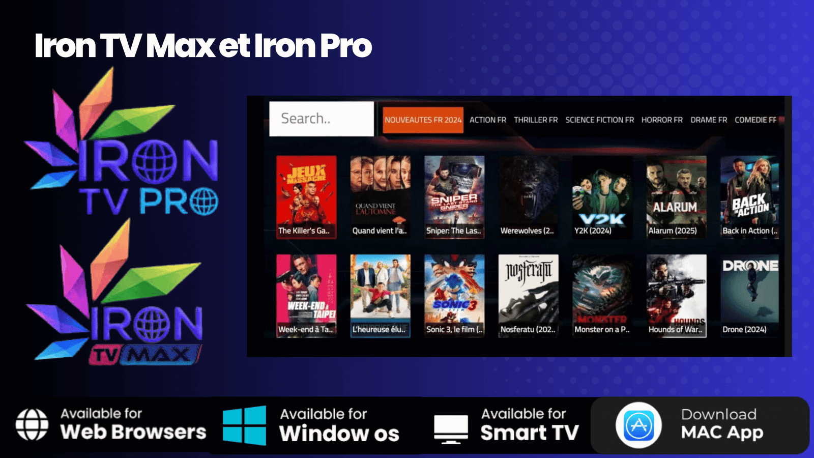 Iron TV Max et Iron Pro IPTV  Expérience IPTV de Qualité 4k