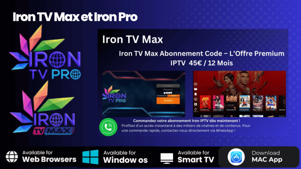 Iron TV Max et Iron Pro IPTV