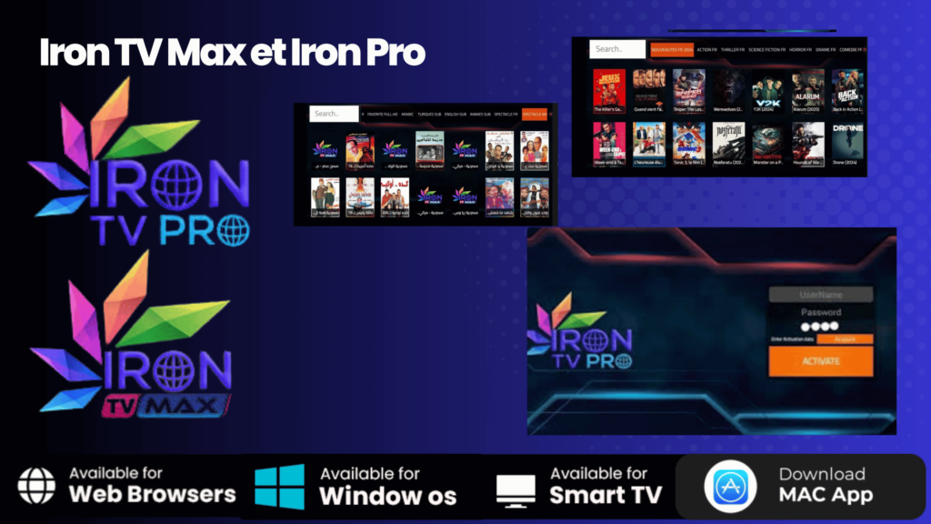 Iron TV Max et Iron Pro IPTV