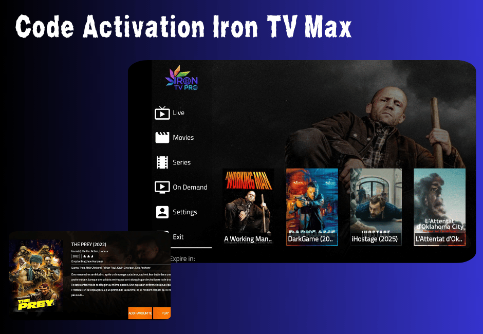 Code Activation Iron TV Max