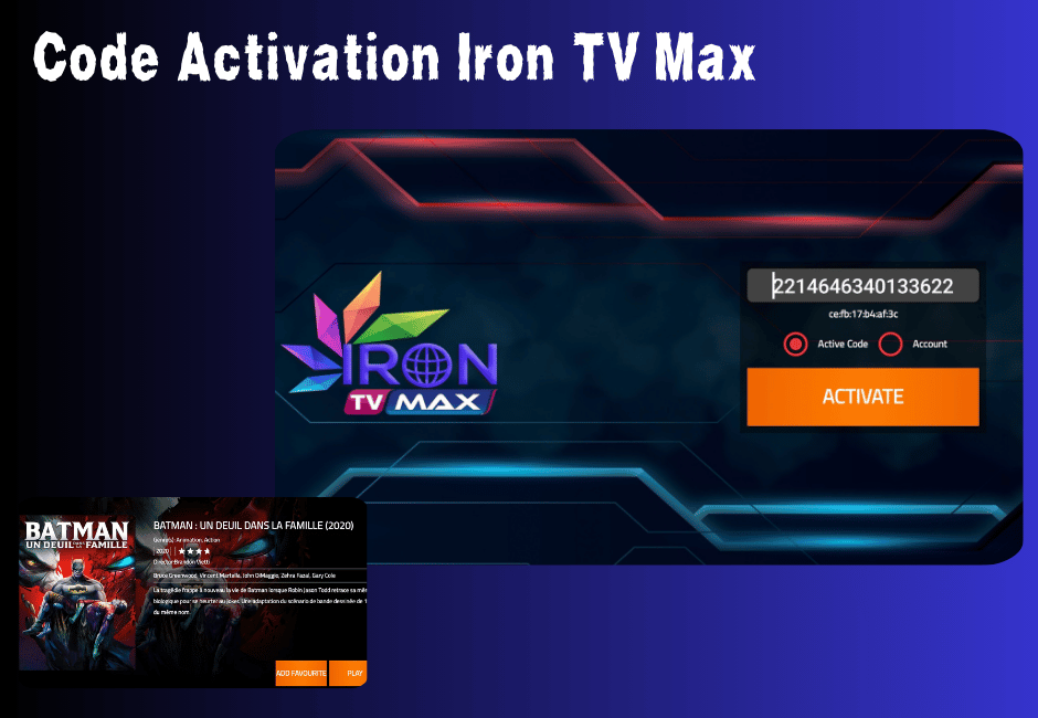 Code Activation Iron TV Max